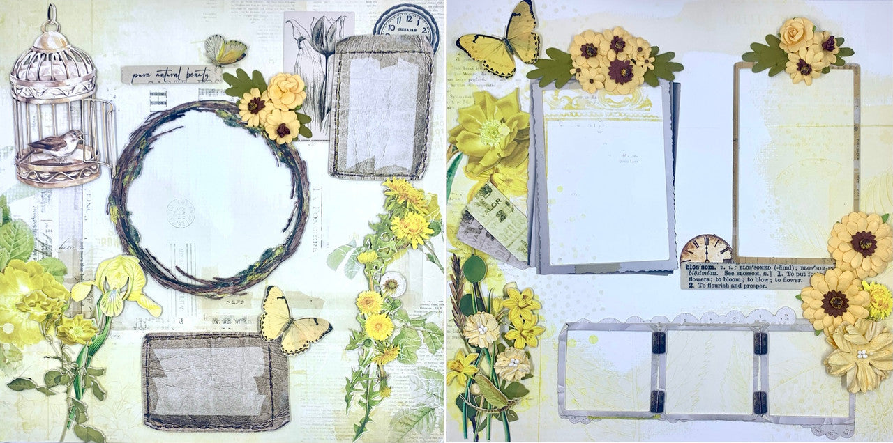 Sunflower Days 2-Page Layout (Virtual Class 49)